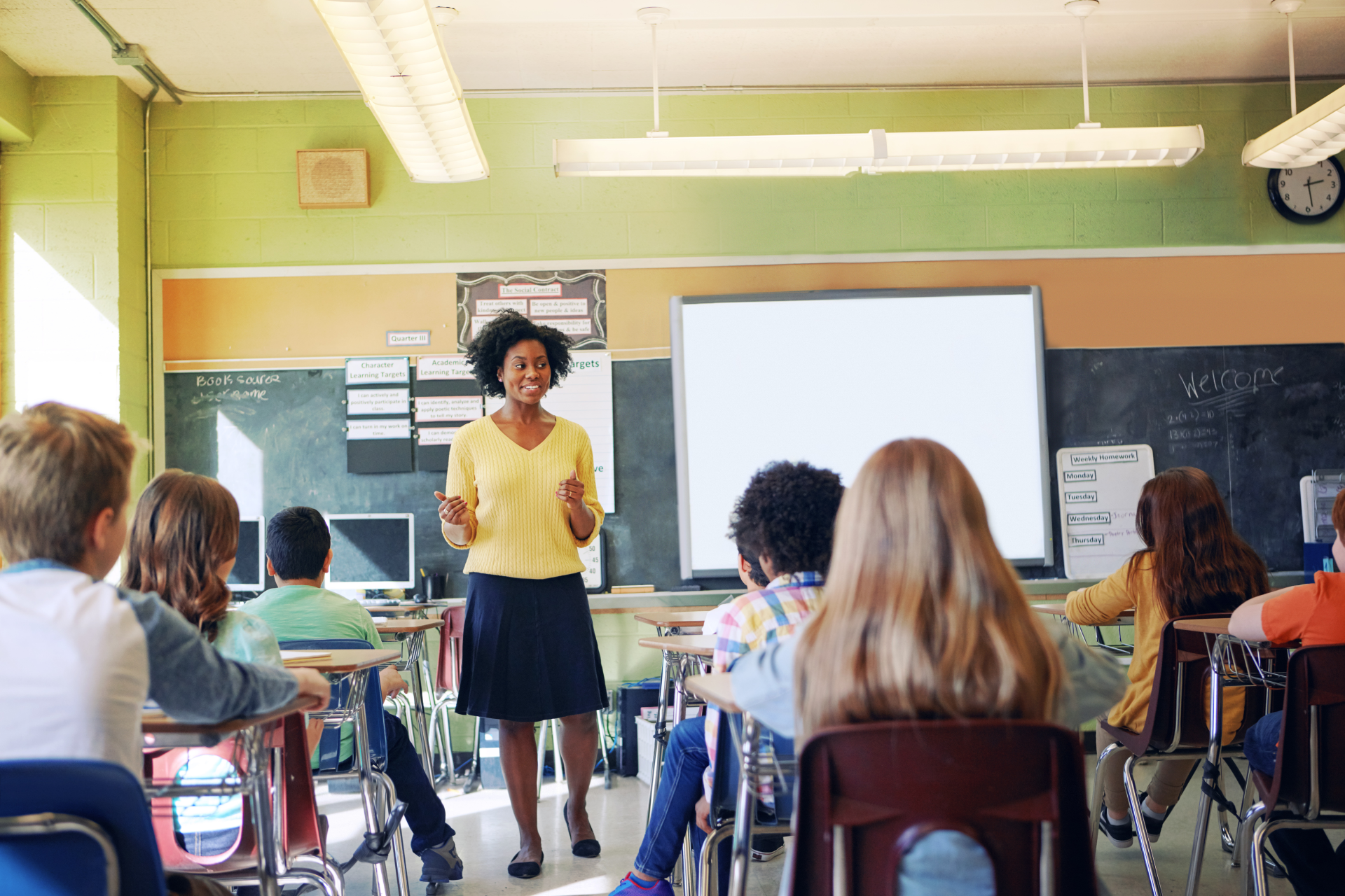 female teacher in classroom